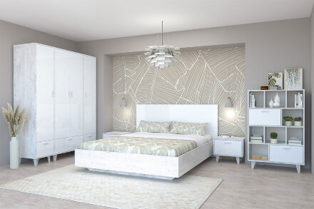 Модульная спальня ЭГО, бетон 1 