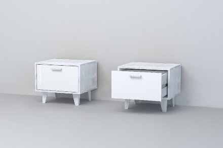 Модульная спальня ЭГО, бетон 1 